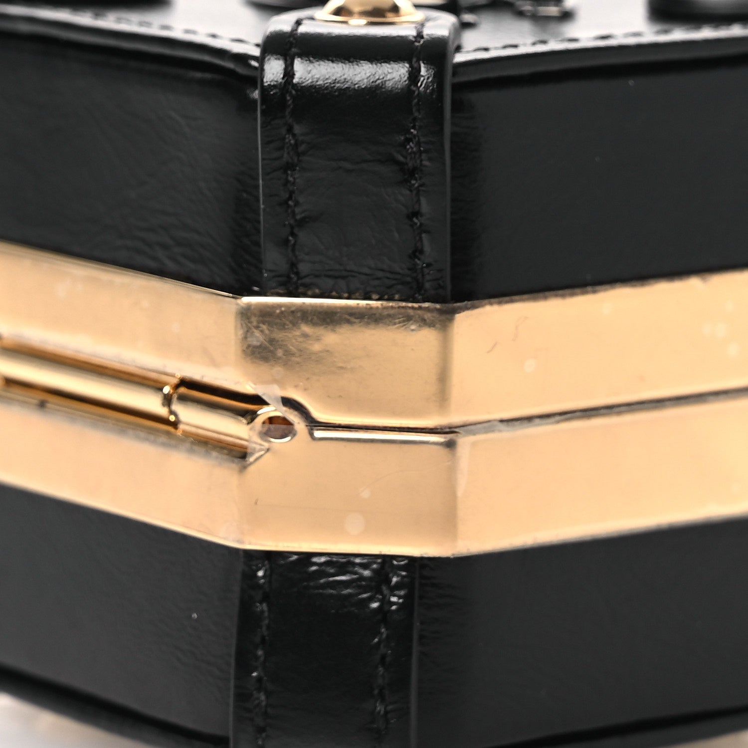 Chanel Shiny Crumpled Calfskin Minaudiere Clutch With Chain Black 10 of 12