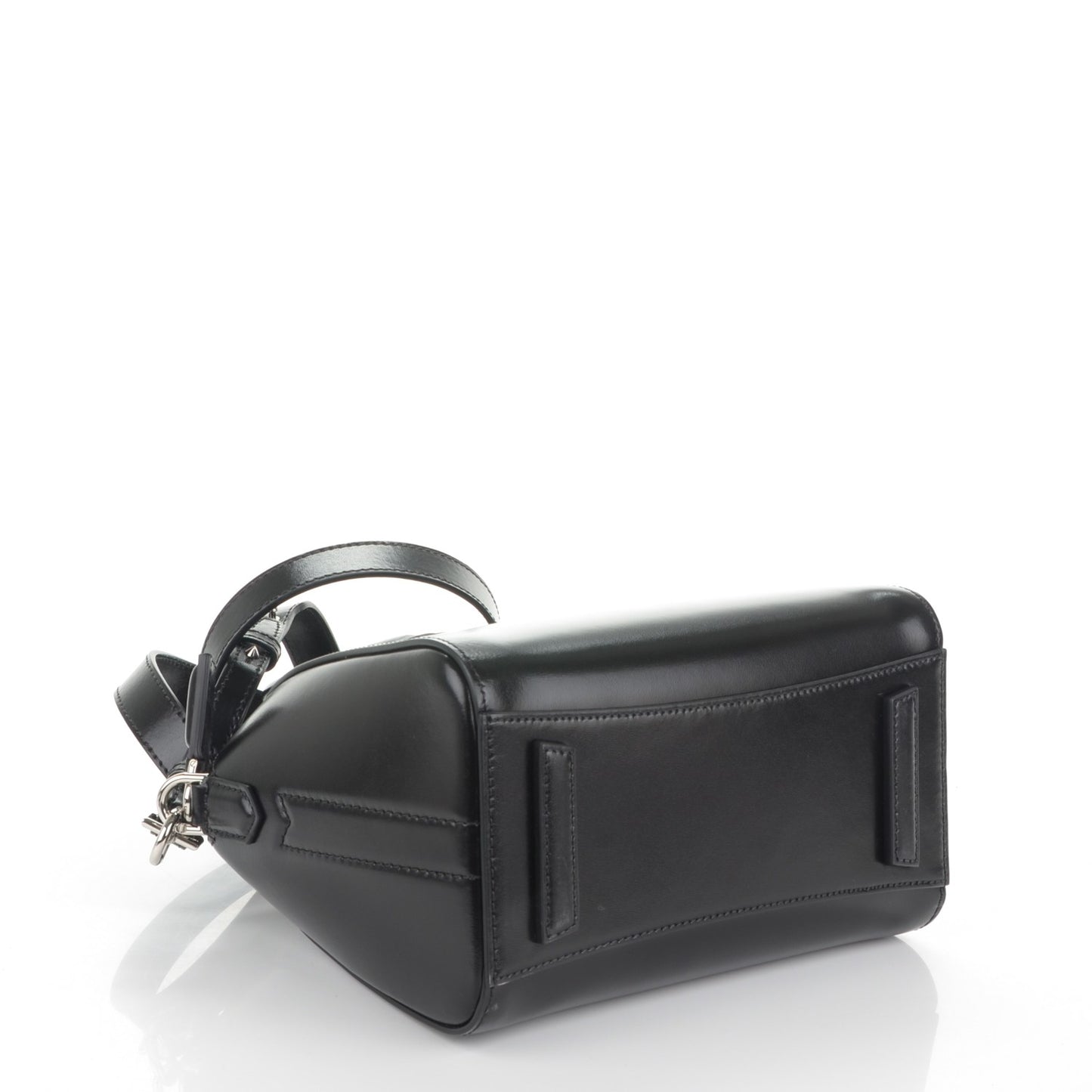 Shiny Lord Calfskin Mini Antigona Black