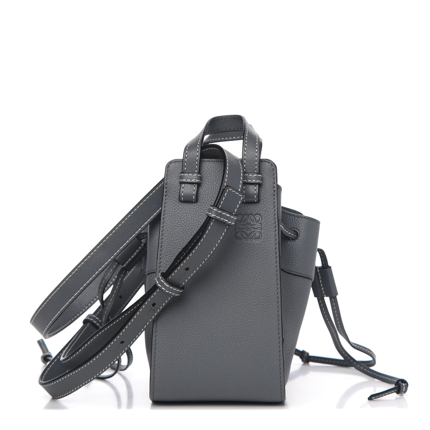 Calfskin Mini Hammock Shoulder Bag Anthracite