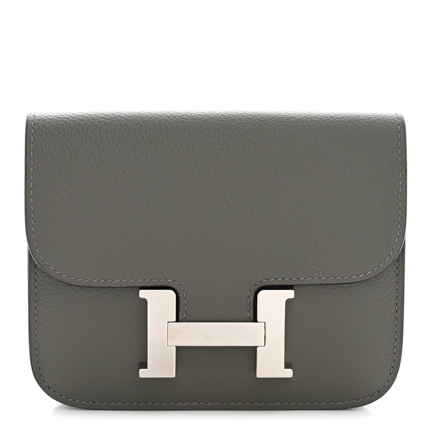 Hermes Evercolor Constance Slim Wallet Gris Meyer 1 of 8