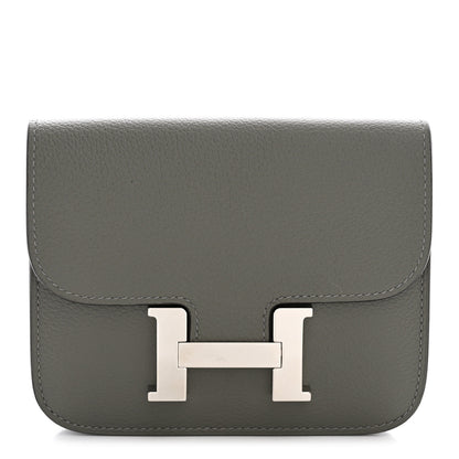 Hermes Evercolor Constance Slim Wallet Gris Meyer 1 of 8