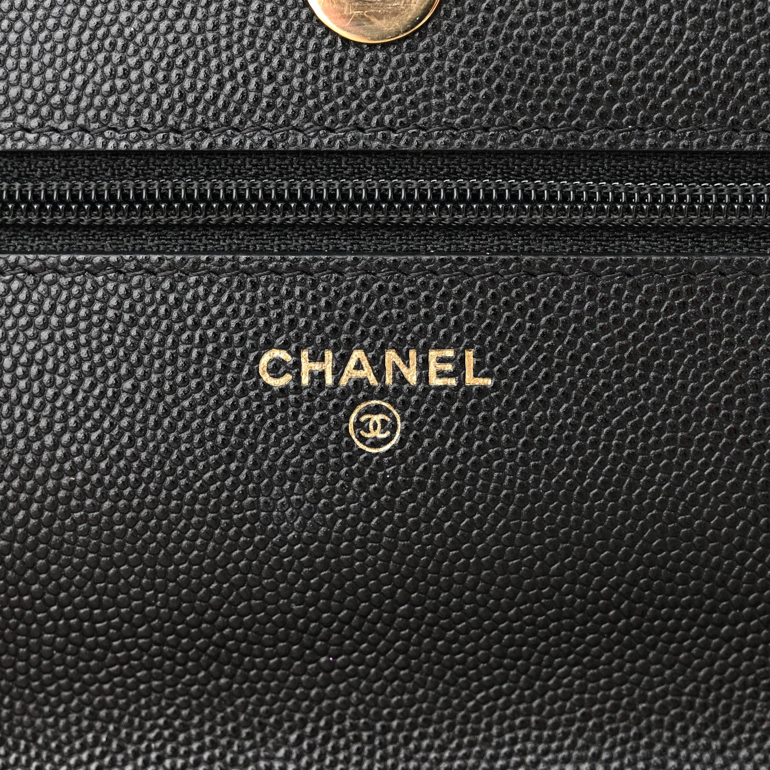 Chanel Caviar Quilted Wallet With Charms On Chain WOC Black 6 of 13