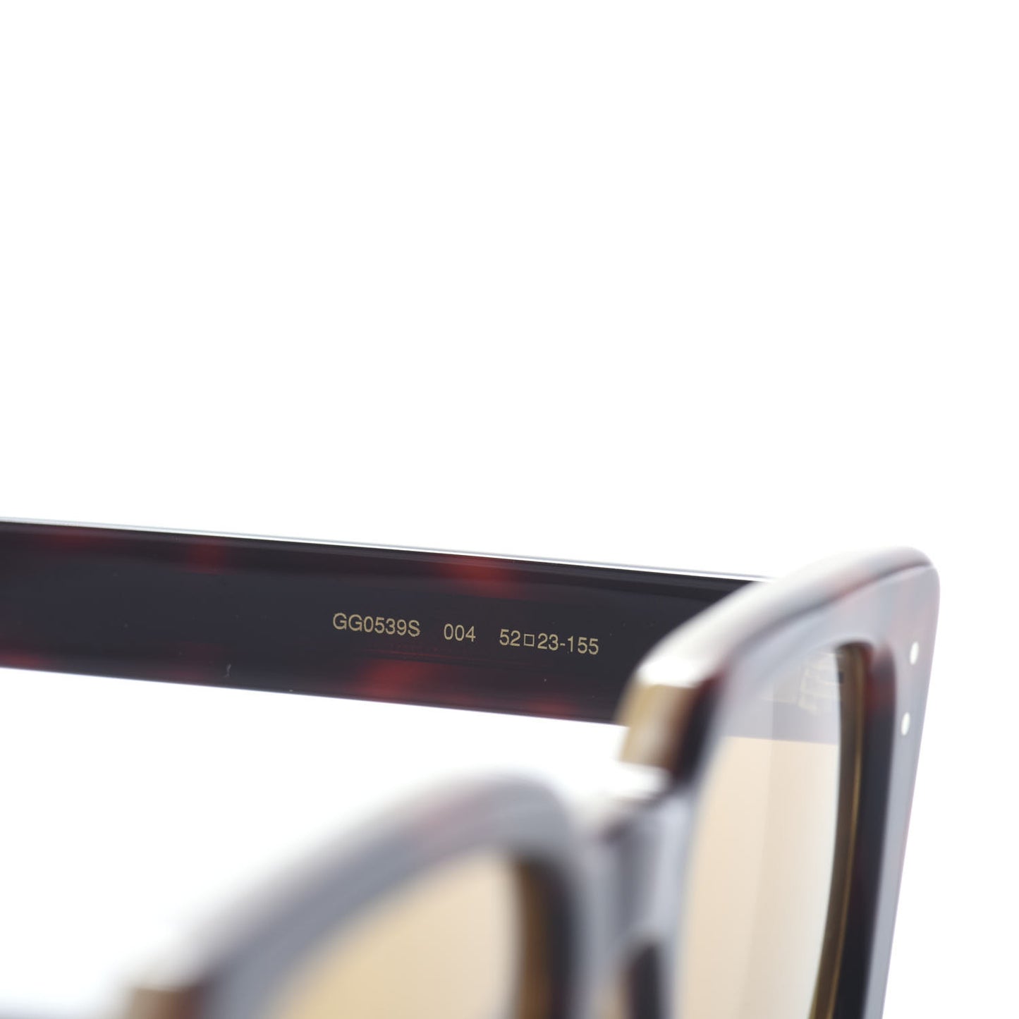 Acetate Rectangular Frame Sunglasses GG0539S Havana