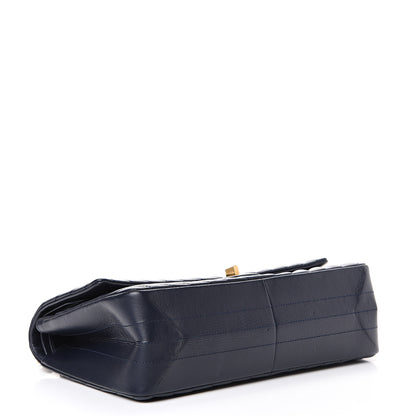 Chanel Aged Calfskin Chevron Quilted 2.55 Reissue 226 Flap Navy Blue 3 of 13