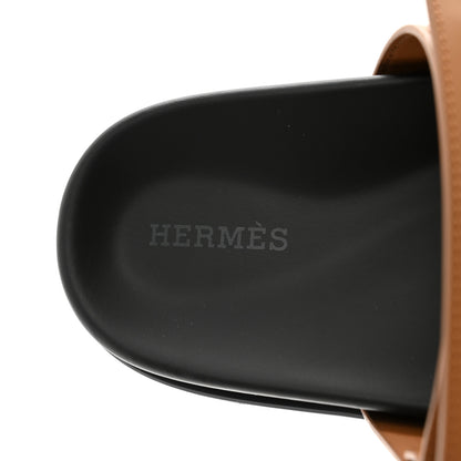 Hermes Calfskin Womens Chypre Sandals 38 Naturel 7 of 9