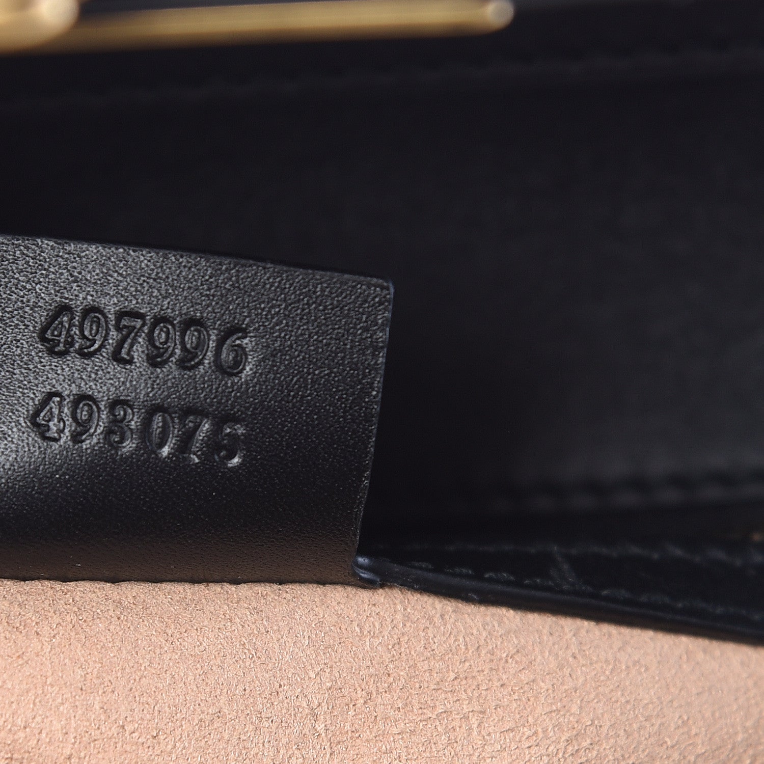 Gucci GG Supreme Monogram Small Osiride Top Handle Bag Black Gold 9 of 12