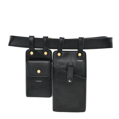 Fendi Vitello Glacier Utility Belt Pouch Black 1 of 21