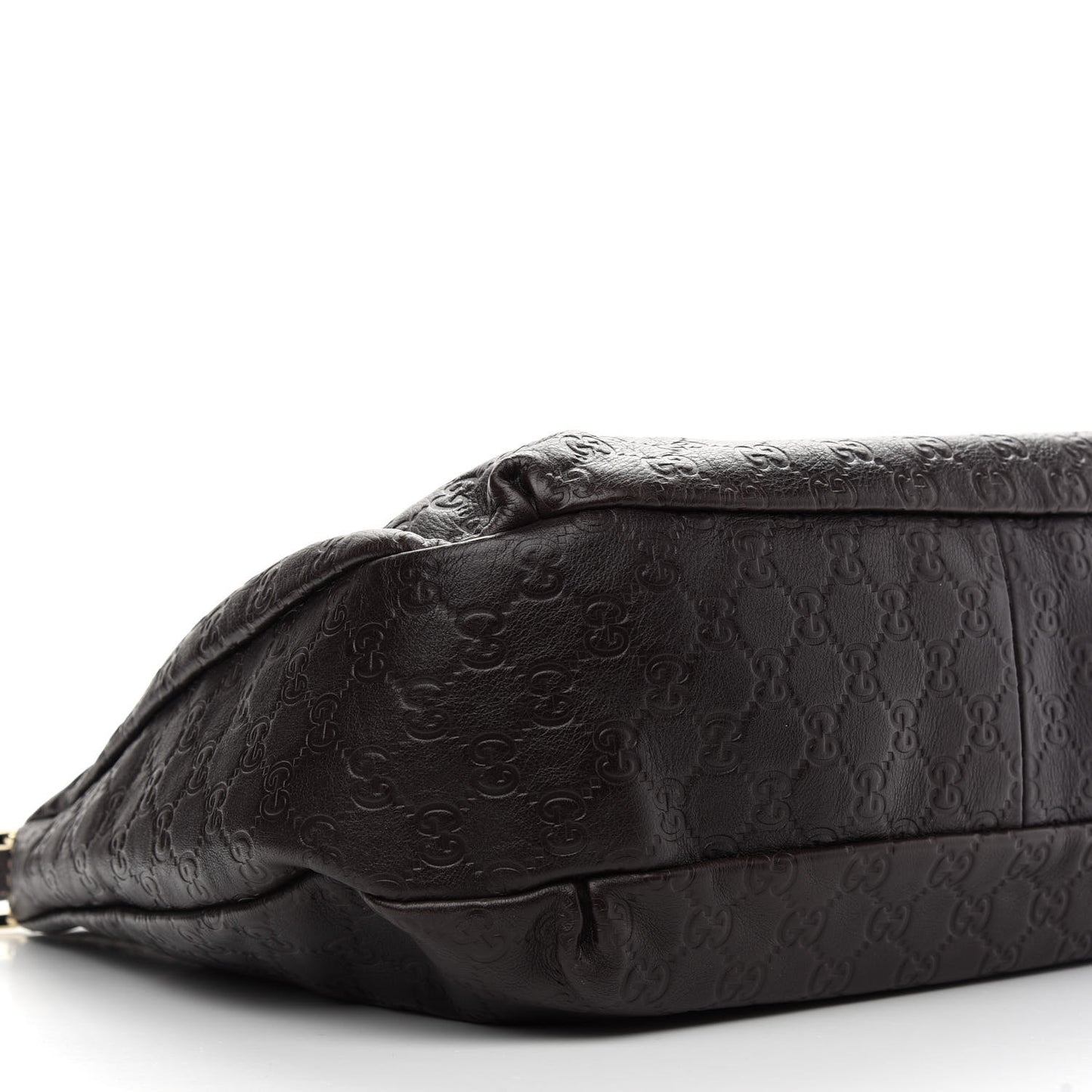 Guccissima Large New Ladies Web Hobo Dark Brown