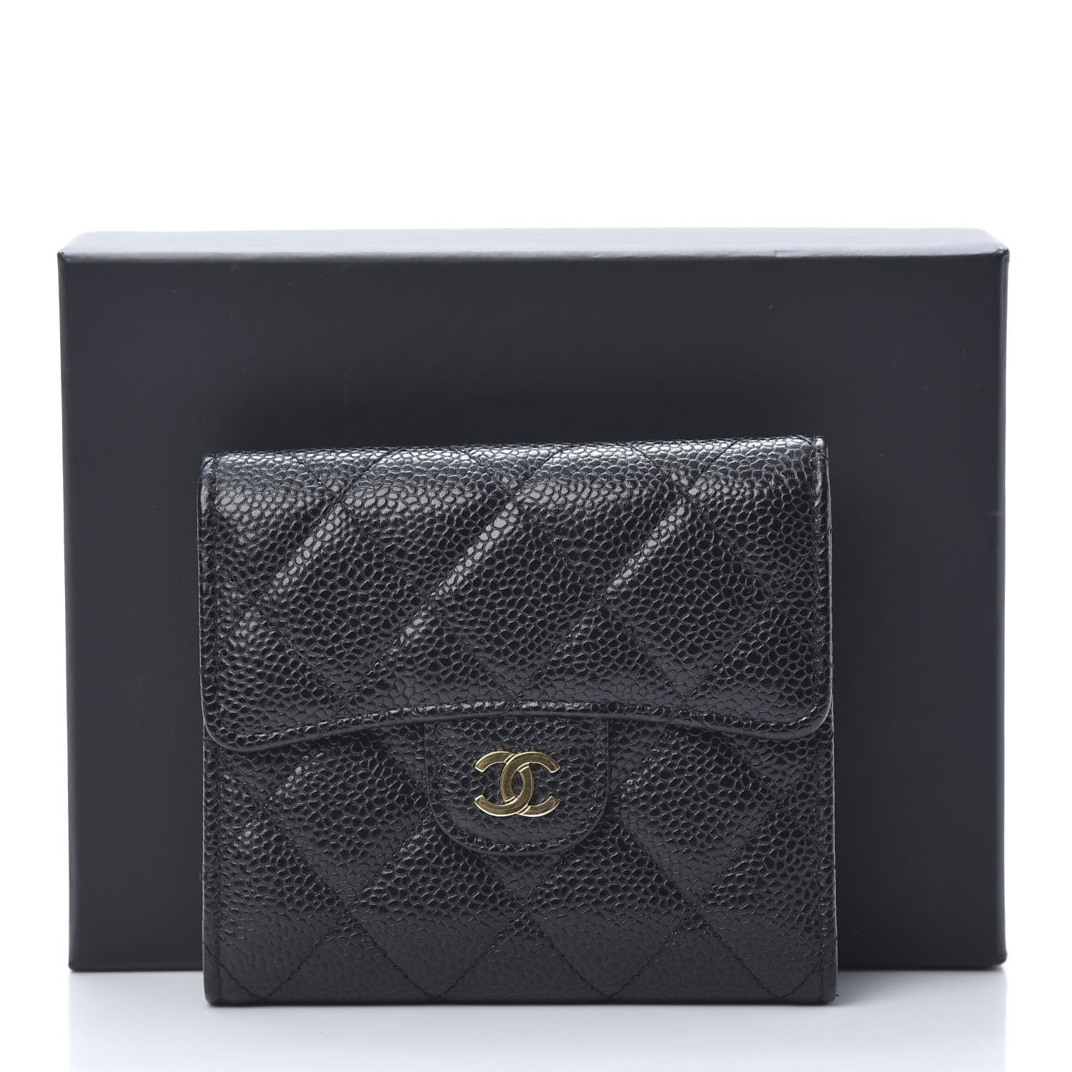 Chanel Caviar Quilted Compact Flap Wallet Black 9 of 9