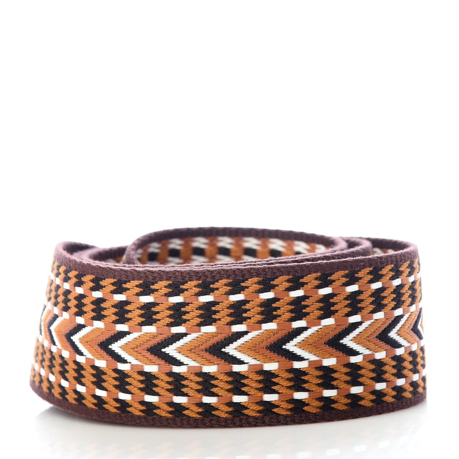 Hermes Toile Swift 50mm Sangle Cavale Shoulder Strap Sesame Blanc Black 2 of 5