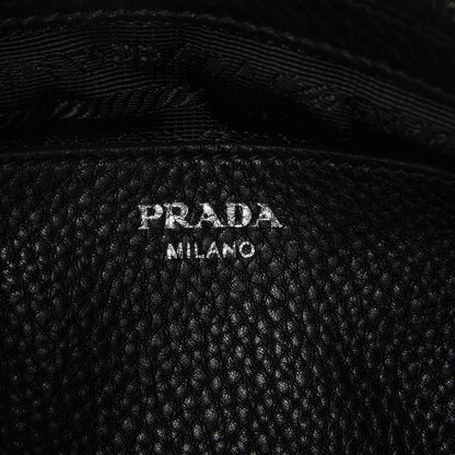 Prada Vitello Daino Zippered Crossbody Bag Black 6 of 7