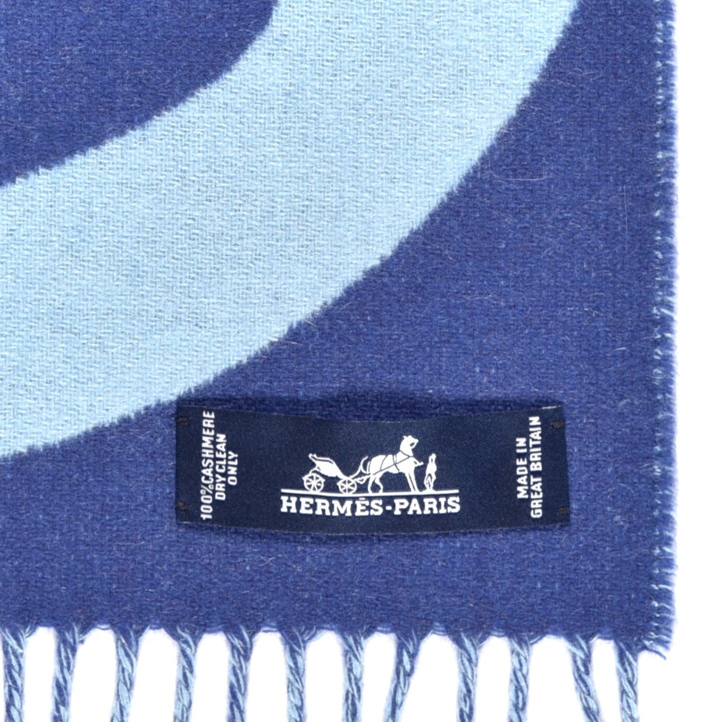 Cashmere Casaque Charms Muffler Outremer Bleu Ciel