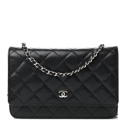 Chanel Caviar Quilted Wallet On Chain WOC Black 1 of 10