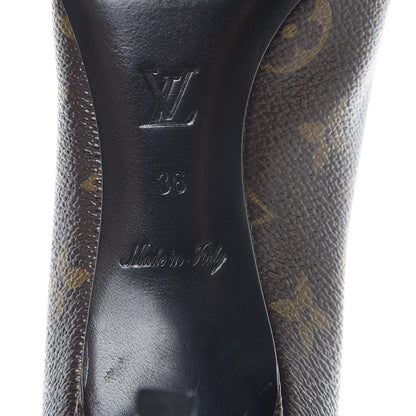 Louis Vuitton Monogram Cherie Pumps 36 Black 6 of 9