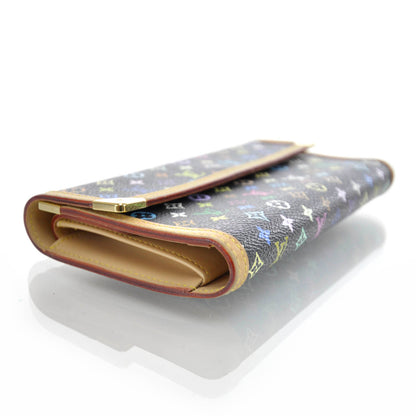 Louis Vuitton Monogram Multicolor Porte Tresor International Wallet Black 3 of 5