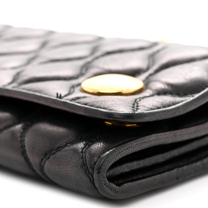 Miu Miu Nappa Padded Wallet On Chain Black 9 of 11