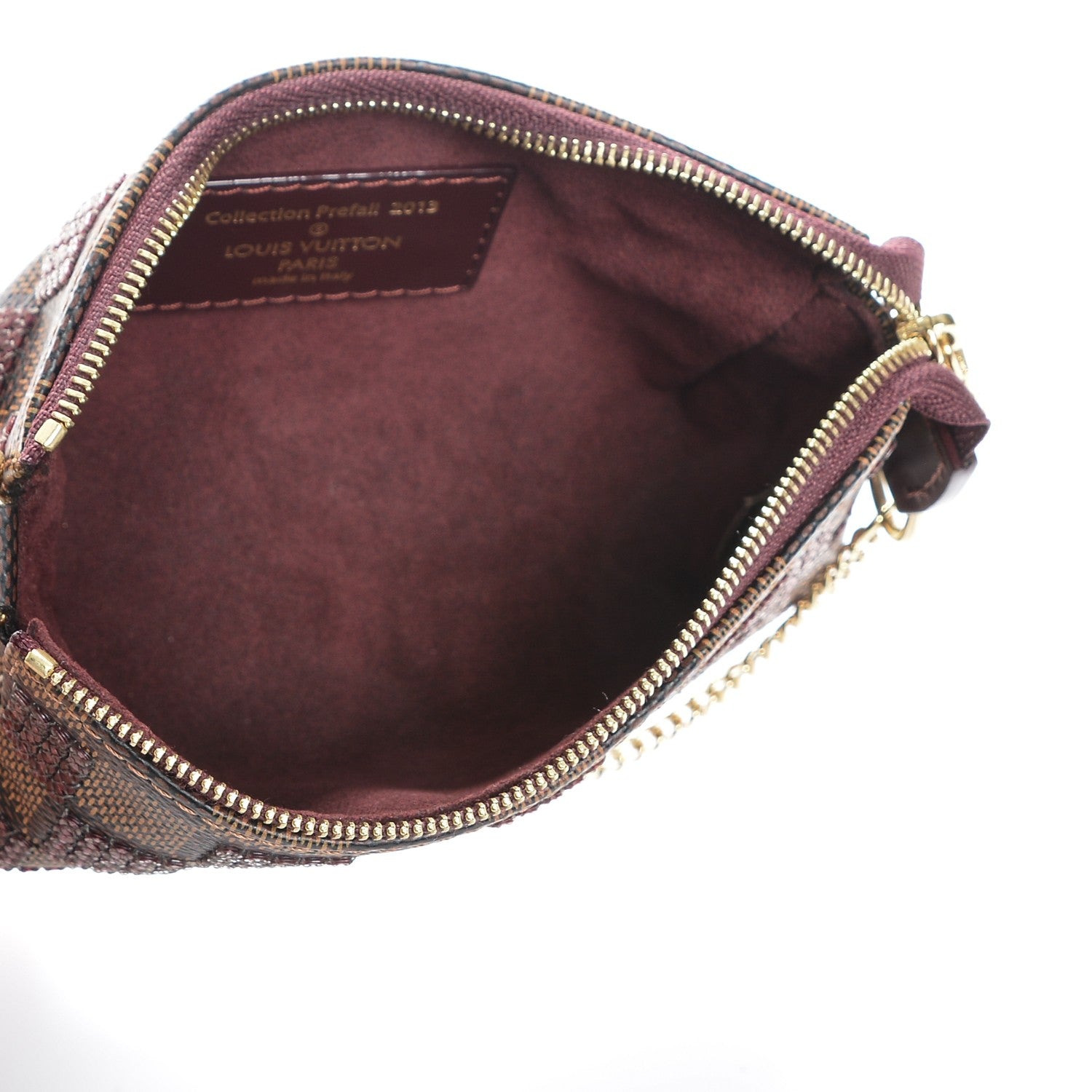 Louis Vuitton Damier Paillettes Mini Pochette Accessories Red 5 of 7