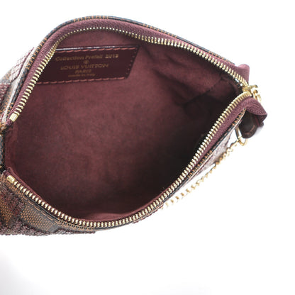Louis Vuitton Damier Paillettes Mini Pochette Accessories Red 5 of 7