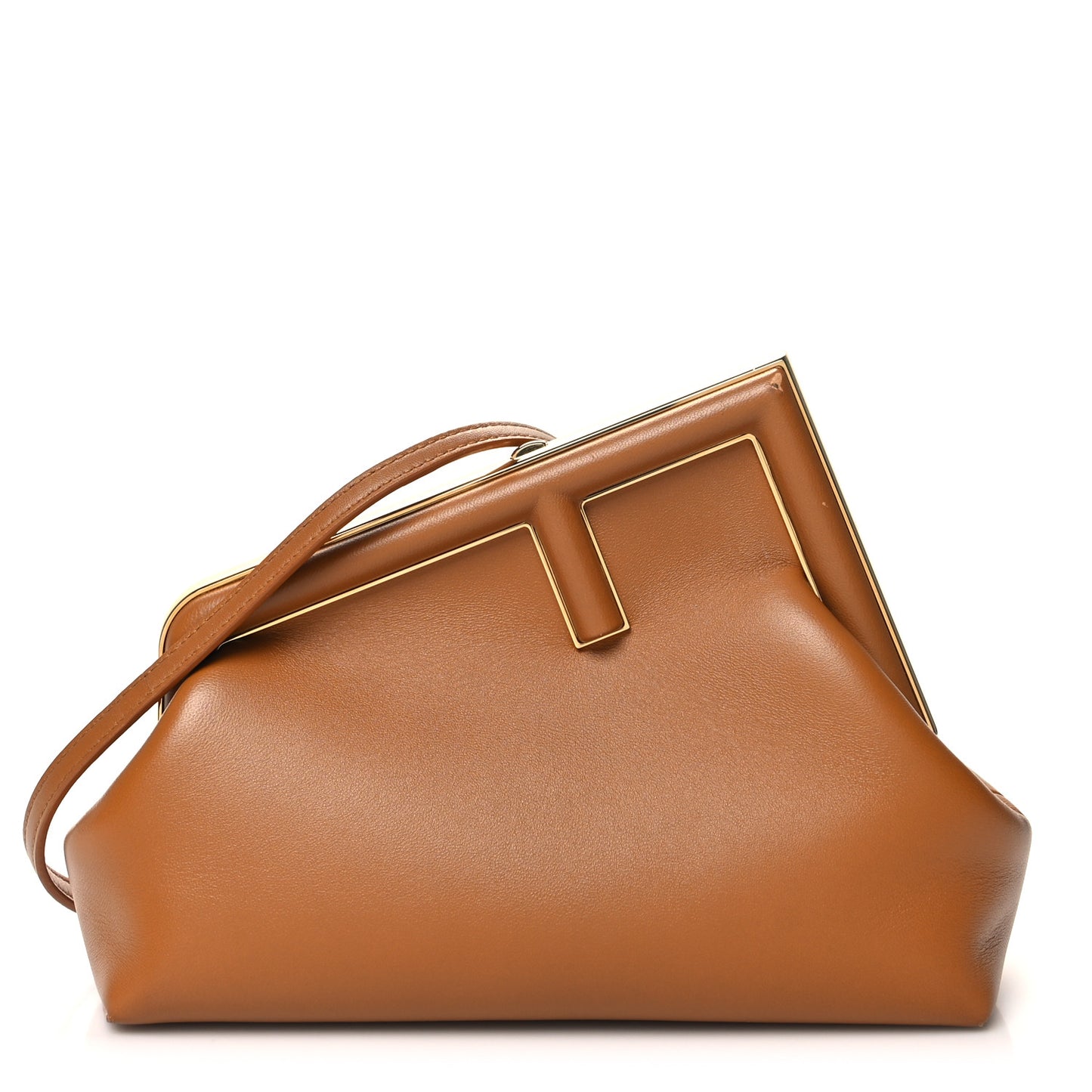 Shiny Nappa Small Fendi First Caramello