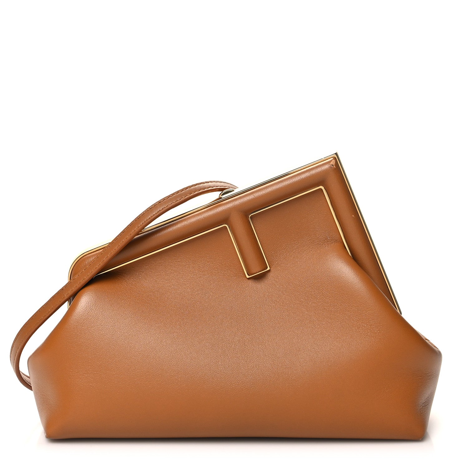 Fendi Shiny Nappa Small Fendi First Caramello 1 of 11