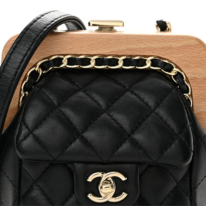 Chanel Lambskin Quilted Hollywood Clutch Black 8 of 11
