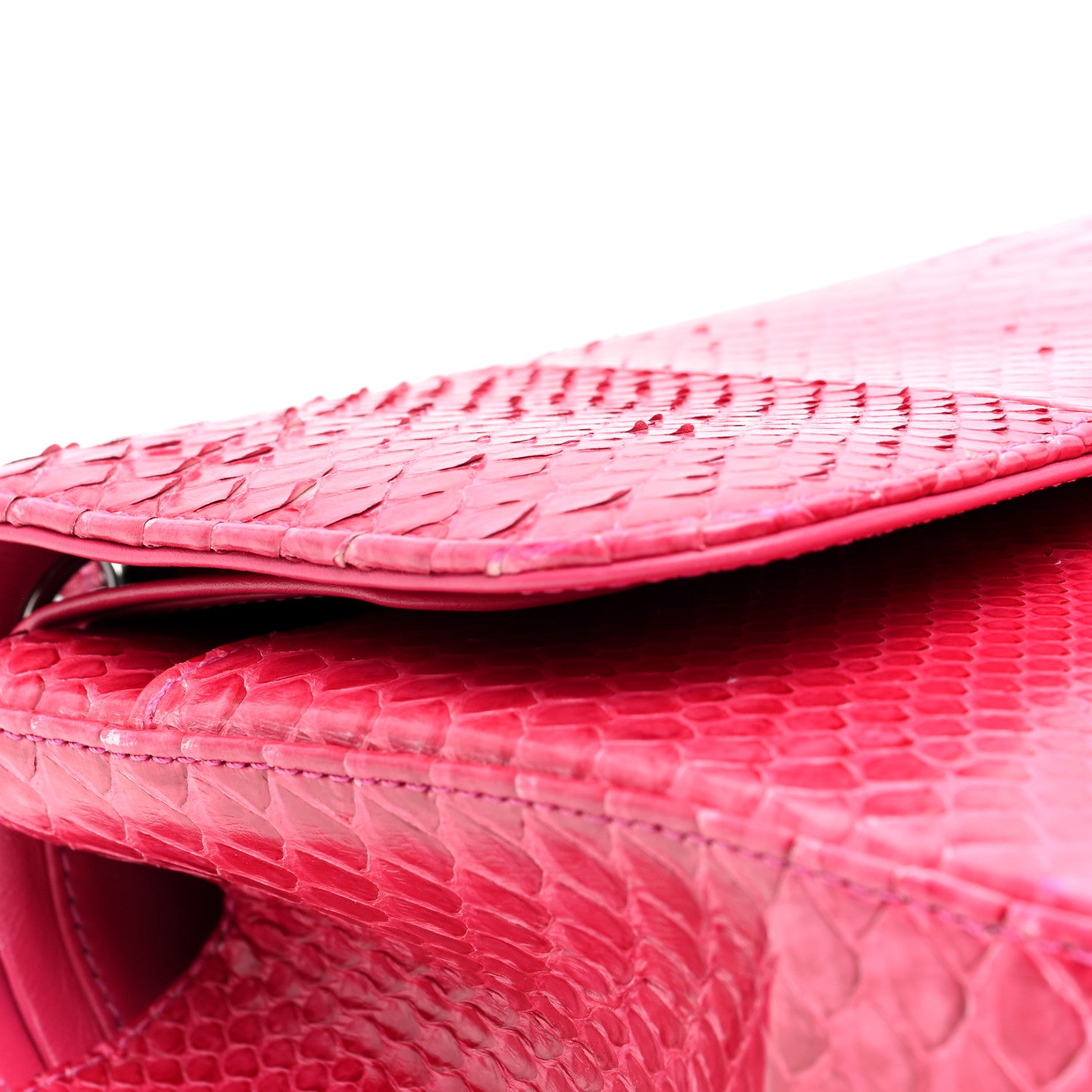 Chanel Snakeskin Jumbo Double Flap Pink 14 of 14