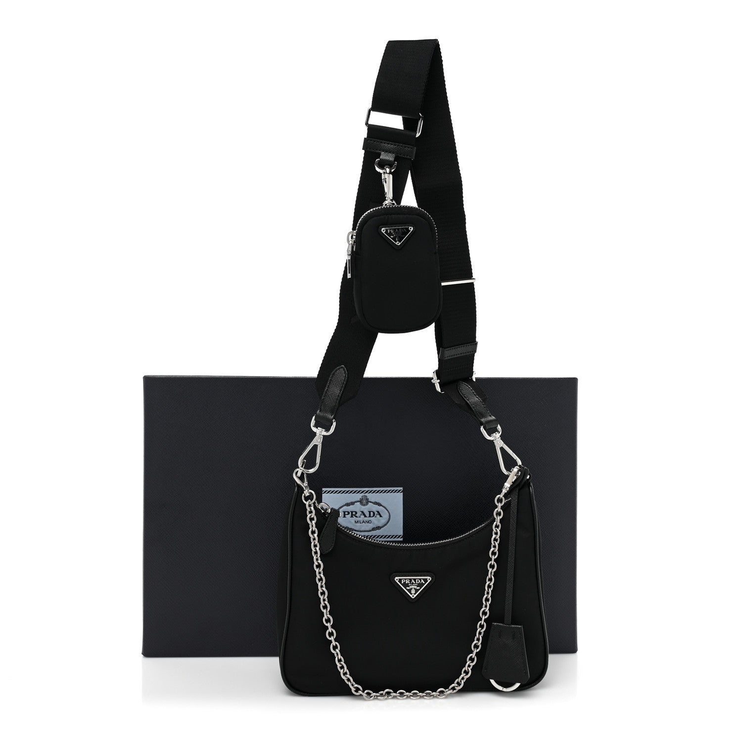 Prada Nylon Re-Edition 2005 Shoulder Bag Black 9 of 9