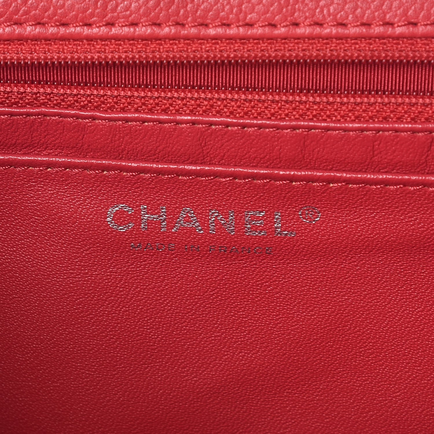 Chanel Washed Caviar Quilted Maxi Single Flap Fuchsia 8 of 9