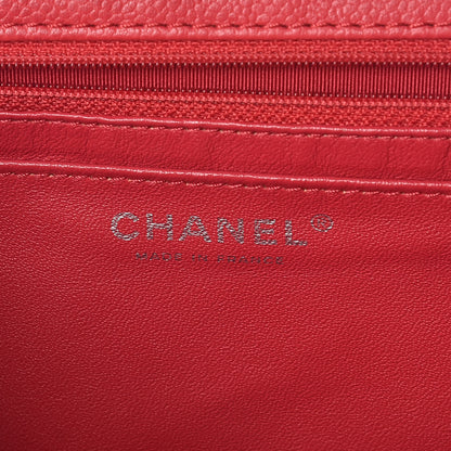 Chanel Washed Caviar Quilted Maxi Single Flap Fuchsia 8 of 9