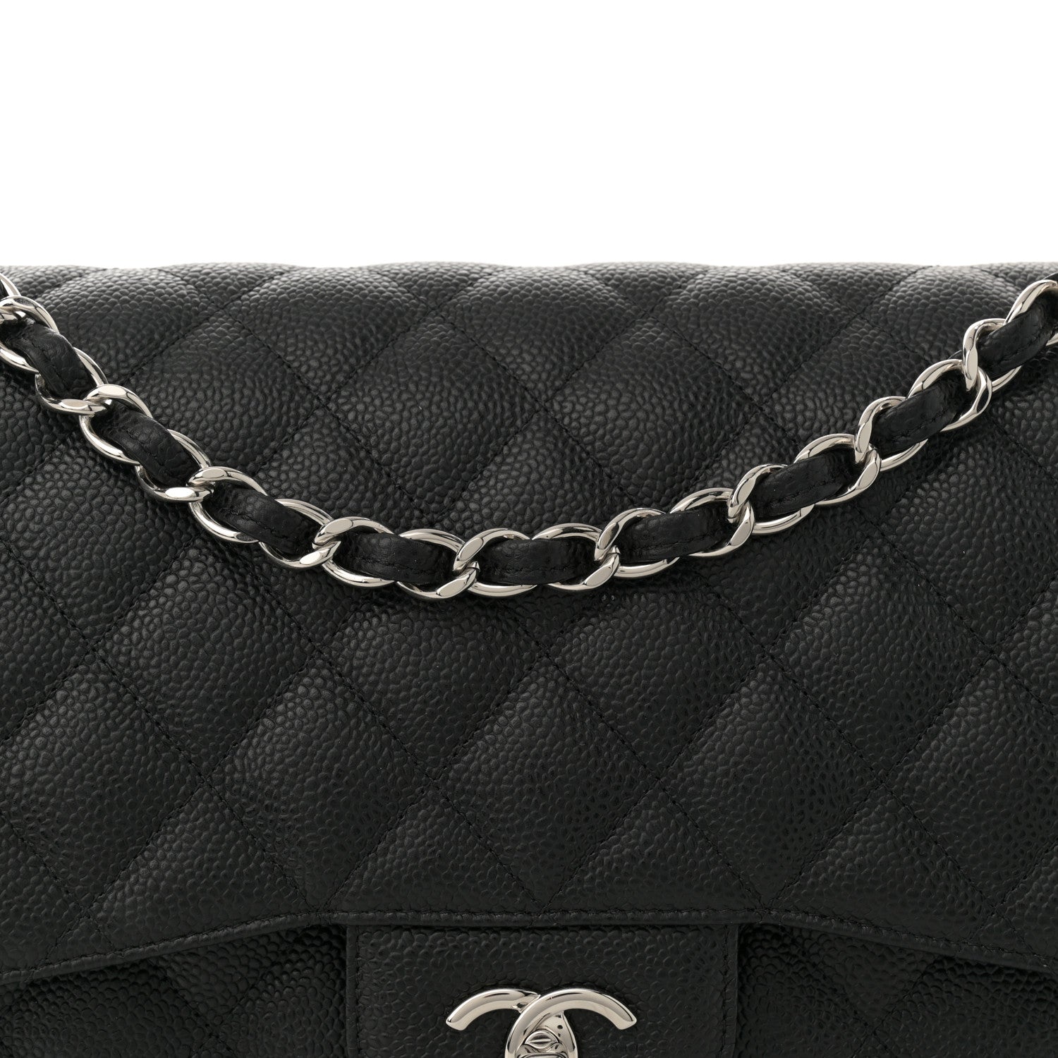 Chanel Caviar Quilted Jumbo Double Flap Black 8 of 11