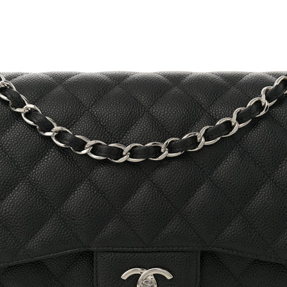 Chanel Caviar Quilted Jumbo Double Flap Black 8 of 11