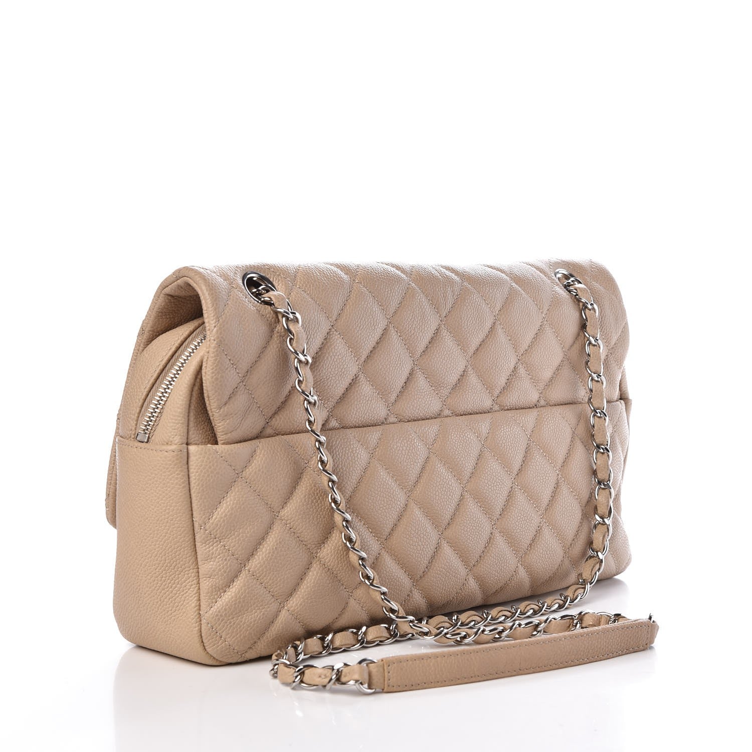 Chanel Caviar Quilted Jumbo Easy Flap Beige 3 of 7