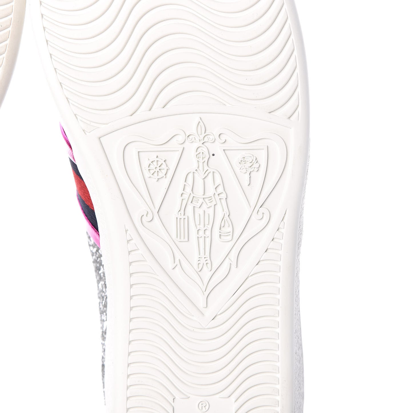 Glitter Web Womens Ace Sneakers 39.5 Silver