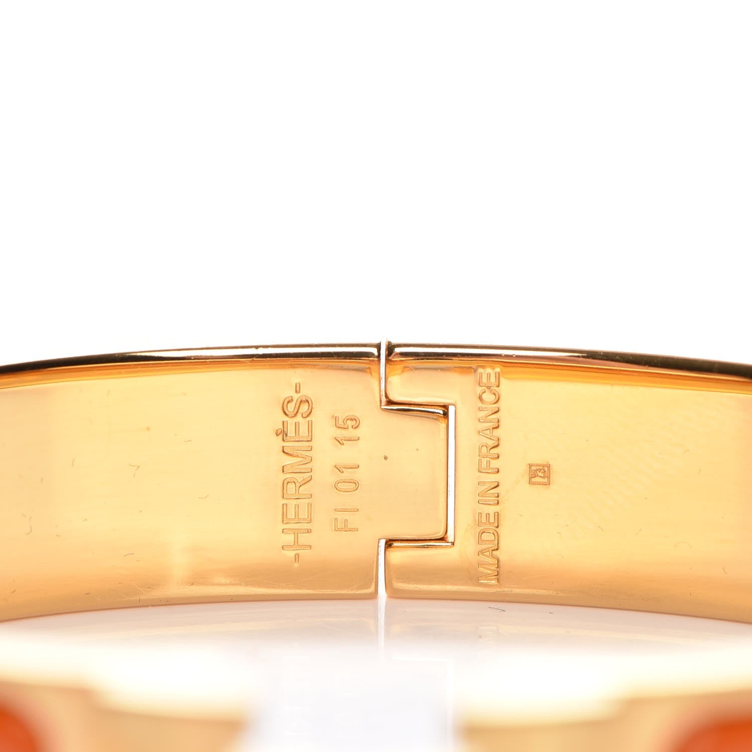 Hermes Enamel Narrow Clic Clac H Bracelet PM Orange 4 of 5