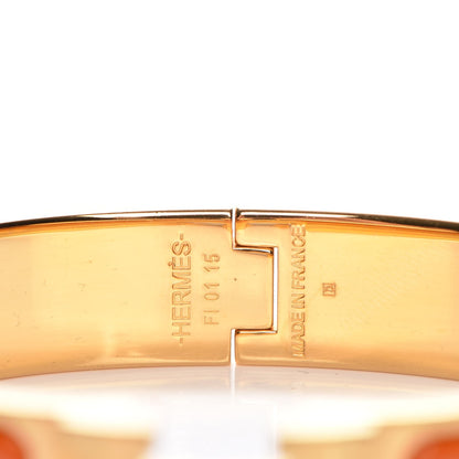 Hermes Enamel Narrow Clic Clac H Bracelet PM Orange 4 of 5