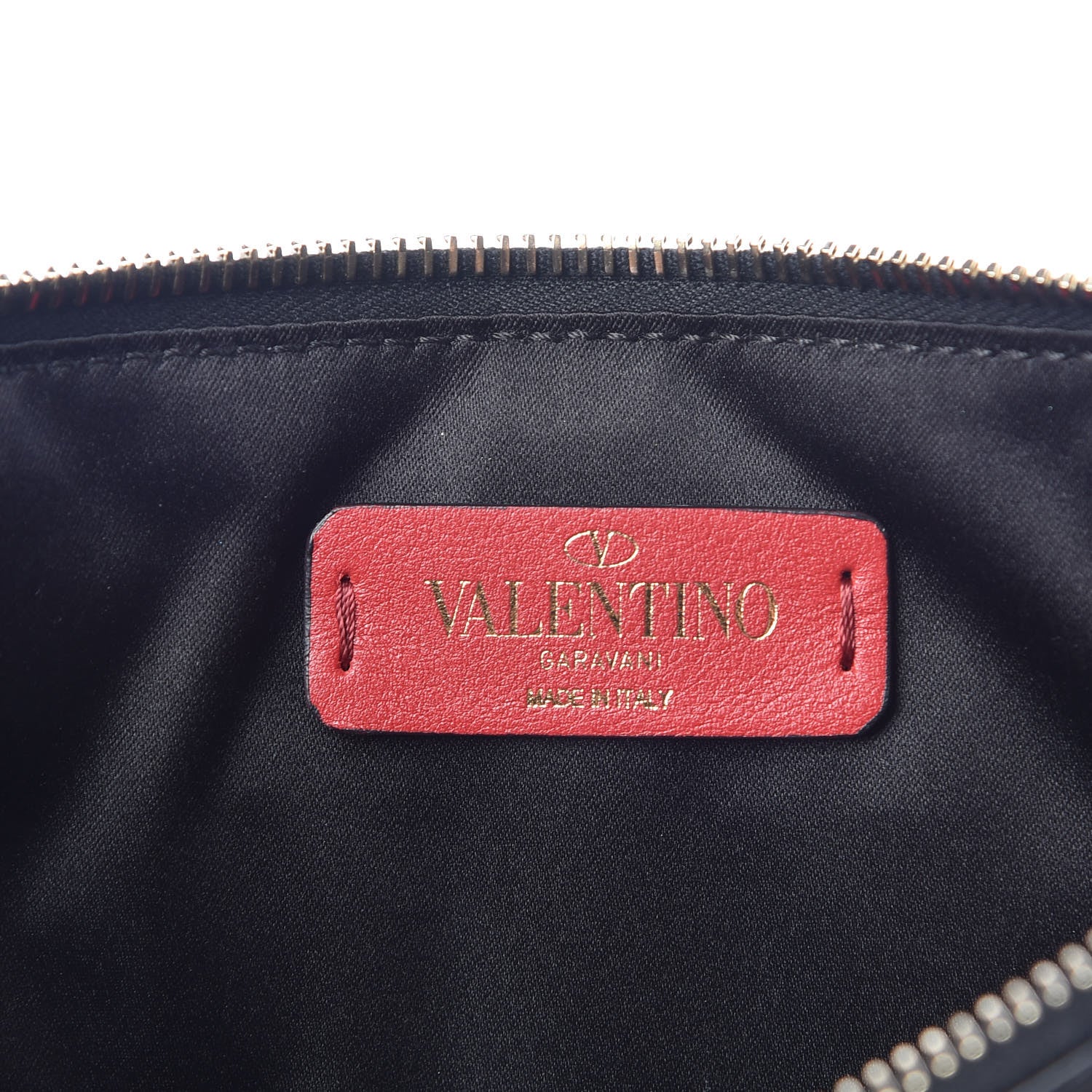 Valentino Garavani Nappa Candystud Zip Pouch Black 6 of 6