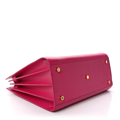 Saint Laurent Calfskin Small Sac De Jour Lipstick Fuchsia 4 of 8