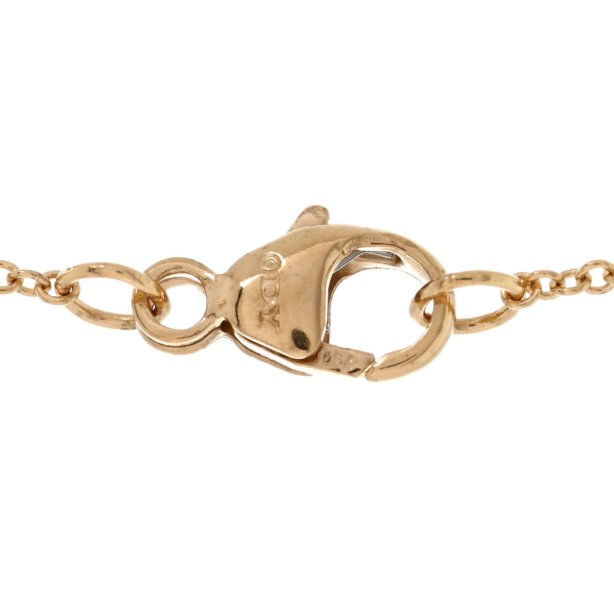 David Yurman 18K Yellow Gold Diamond Initial T Charm Necklace 4 of 5
