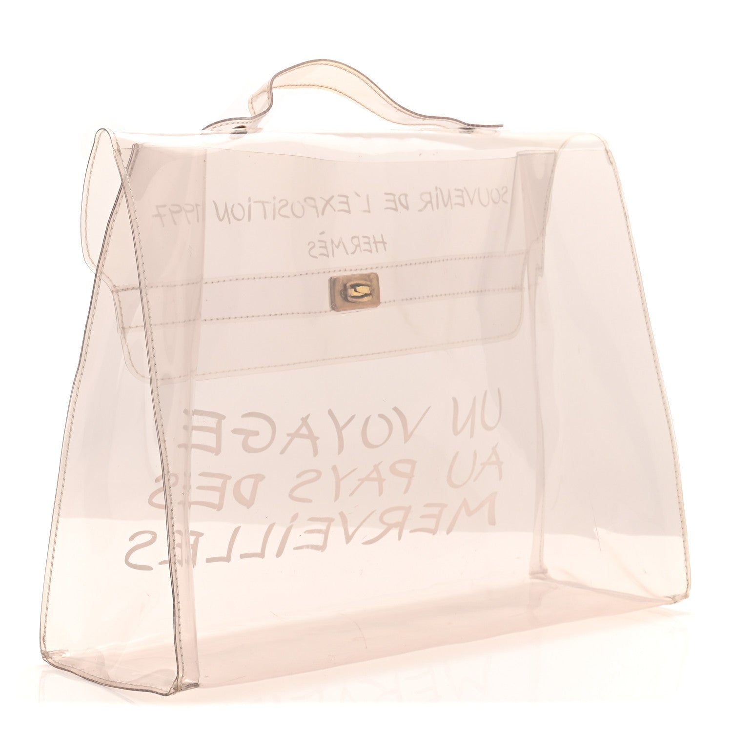 Hermes Vinyl Souvenir De L'Exposition Kelly Transparent 8 of 22