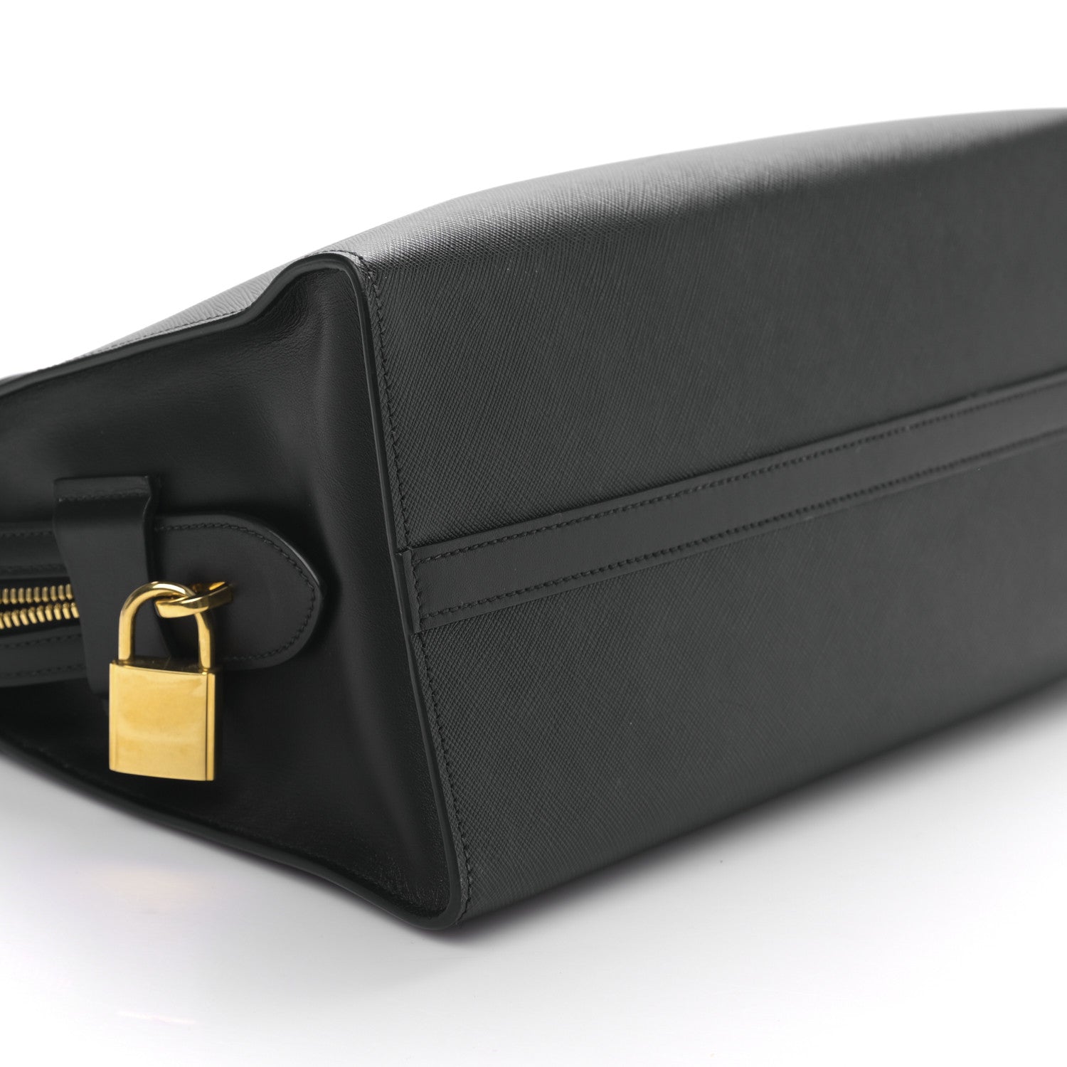 Prada Saffiano City Calfskin Medium Esplanade Tote Black 7 of 8