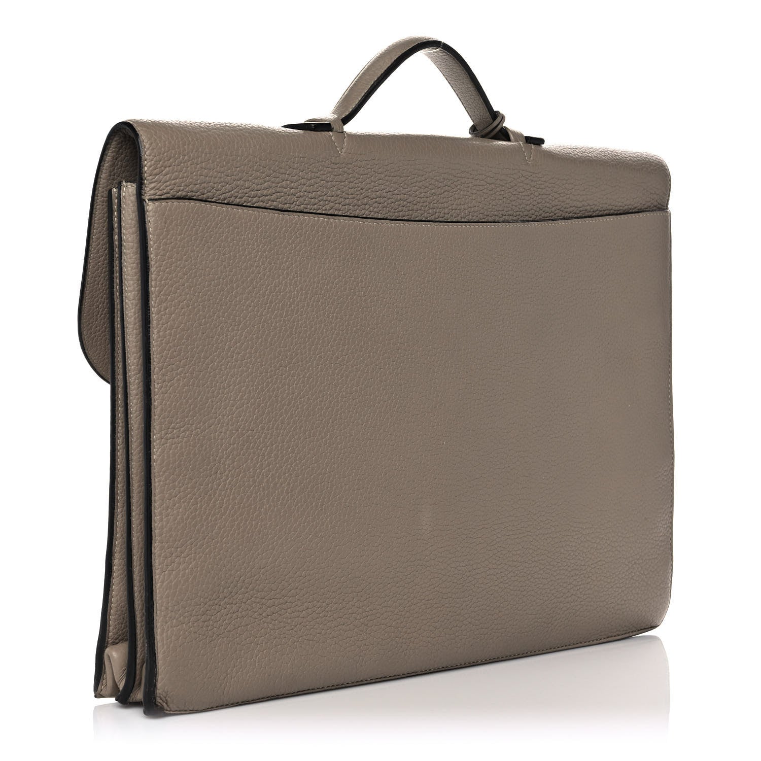 Hermes Taurillon Clemence Sac A Depeche 38 Briefcase Gris Tourterelle 3 of 11