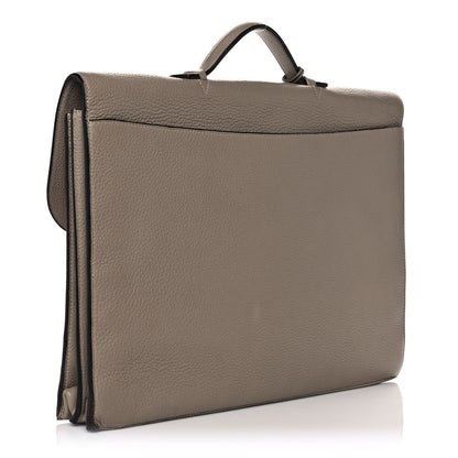 Hermes Taurillon Clemence Sac A Depeche 38 Briefcase Gris Tourterelle 3 of 11