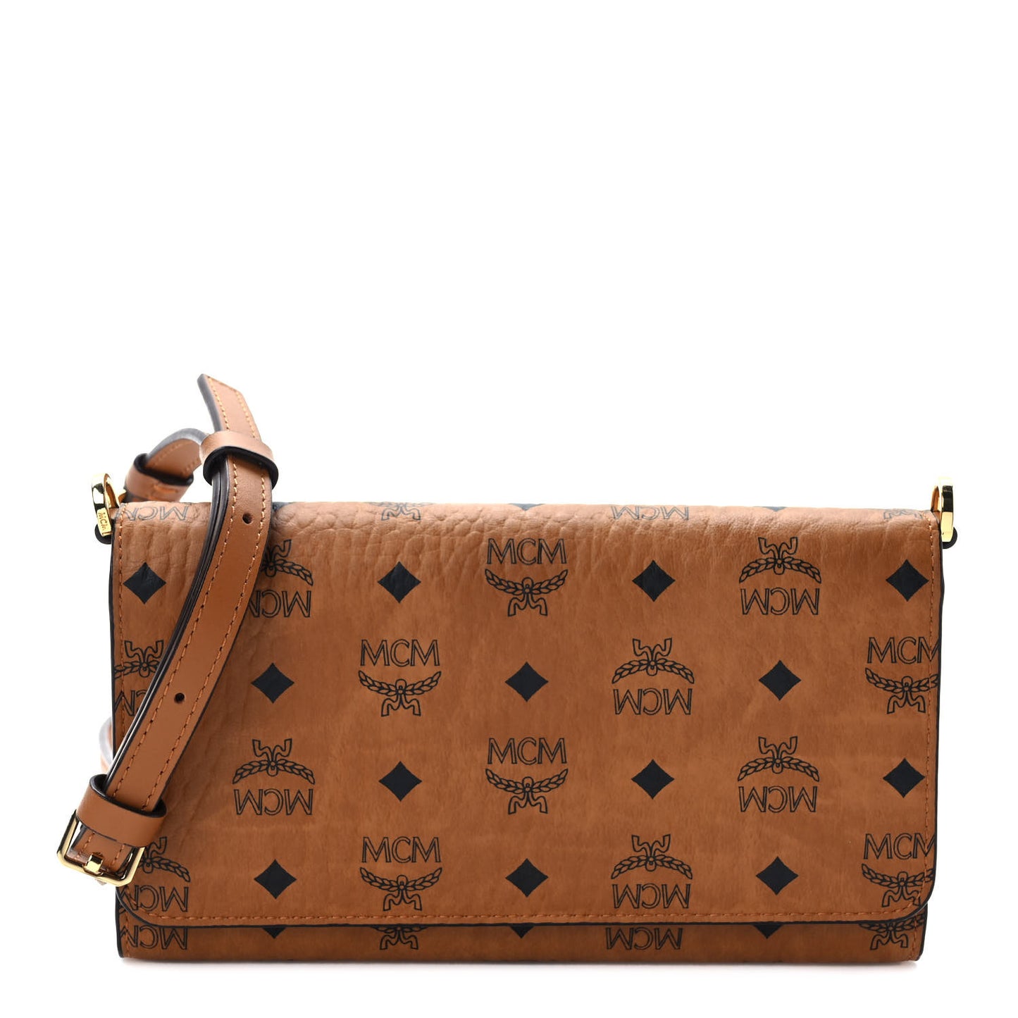 Visetos Chain Wallet Crossbody Cognac