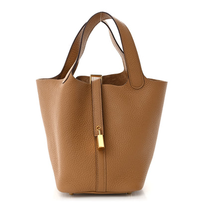 Hermes Taurillon Clemence Picotin Lock 18 PM Biscuit 1 of 11