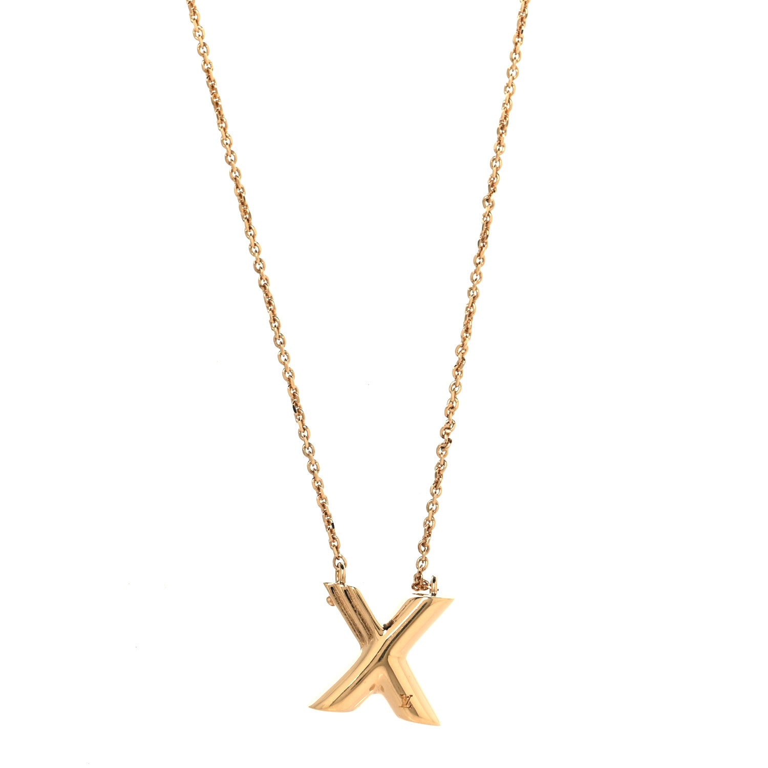 Louis Vuitton Metal LV And Me Letter X Necklace Gold 1 of 5