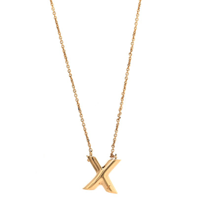 Louis Vuitton Metal LV And Me Letter X Necklace Gold 1 of 5