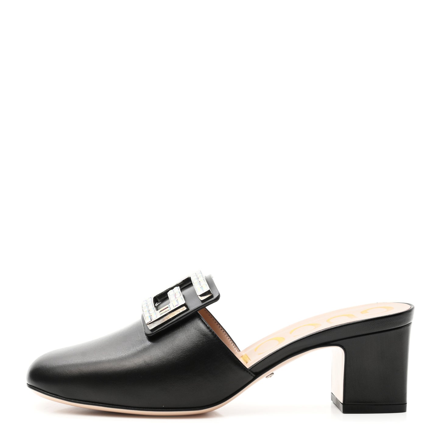 Malaga Kid Crystal Square G Madelyn Mules 37 Black