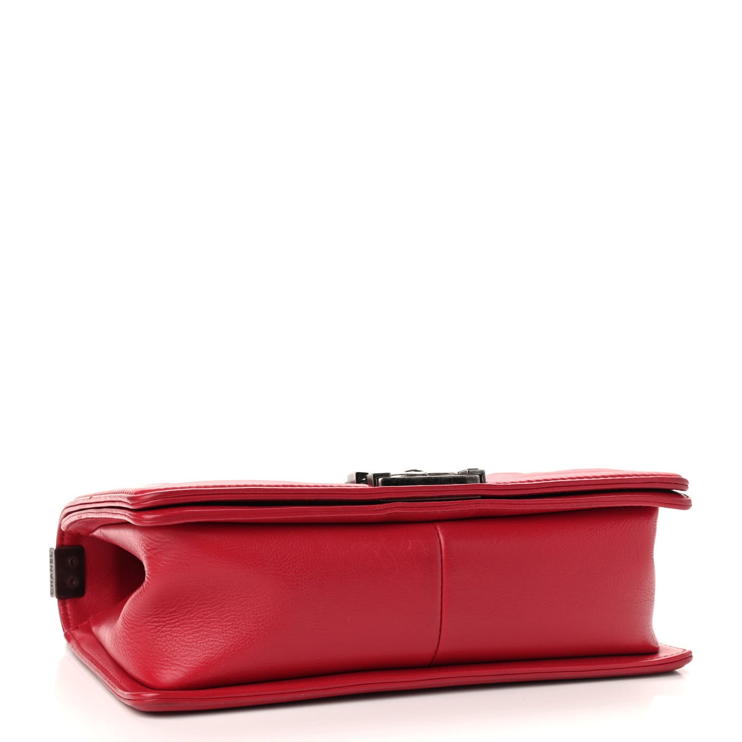 Calfskin Quilted Medium Boy Flap Red