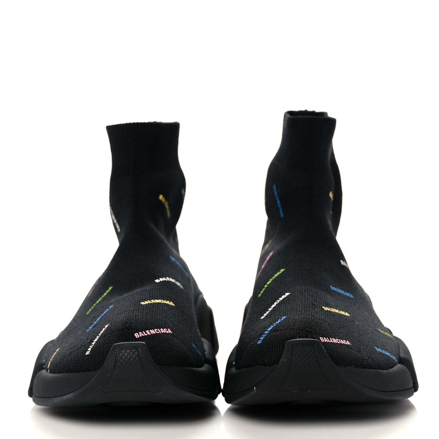 Technical 3D Recycled Knit Allover Logo Womens Speed 2.0 Sneakers 38 Black Multicolor
