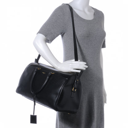 Saint Laurent Leather Classic Duffle 12 Bag Black 2 of 8